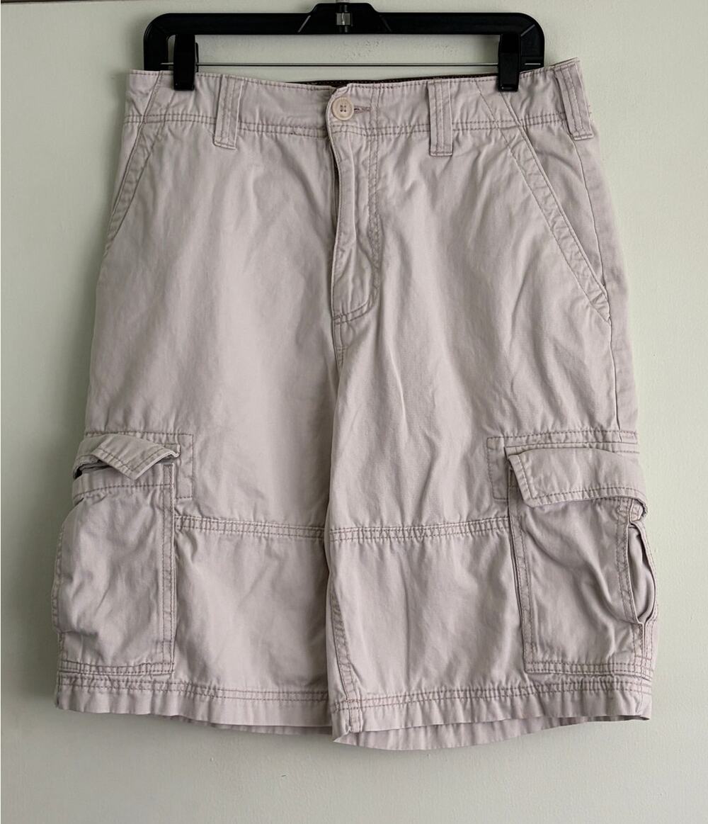 American Rag Men's Classic Twill Cargo Shorts Relaxed Fit Khaki Size 31